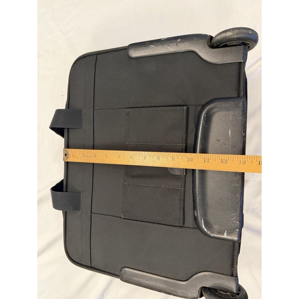 TUMI Alpha 26103D4 Black Nylon Deluxe Expandable Wheeled Rolling Briefcase - Picture 15 of 16